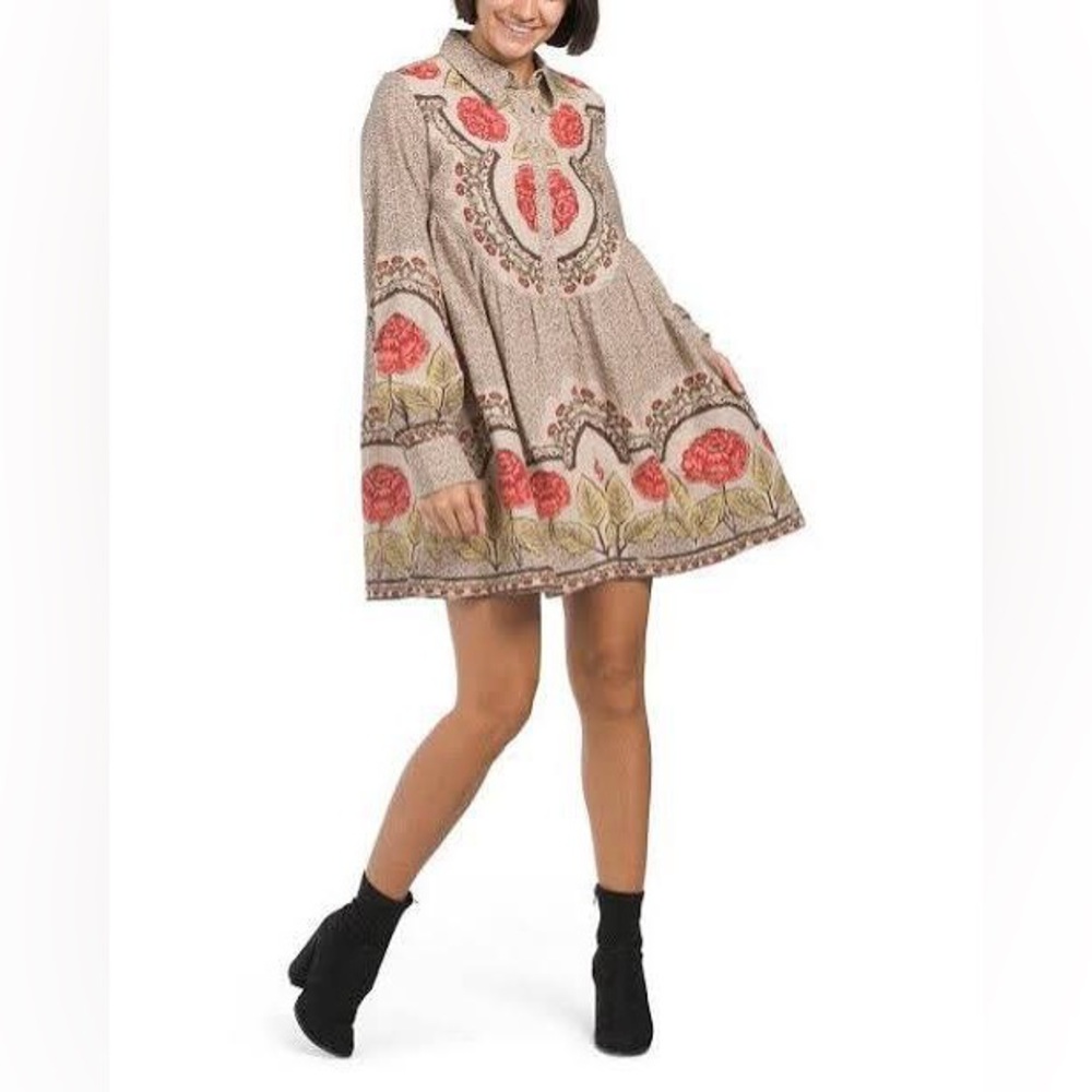 Free People Floral Mini Dress NWT